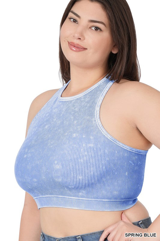 Spicewood High Neck Crop Tank