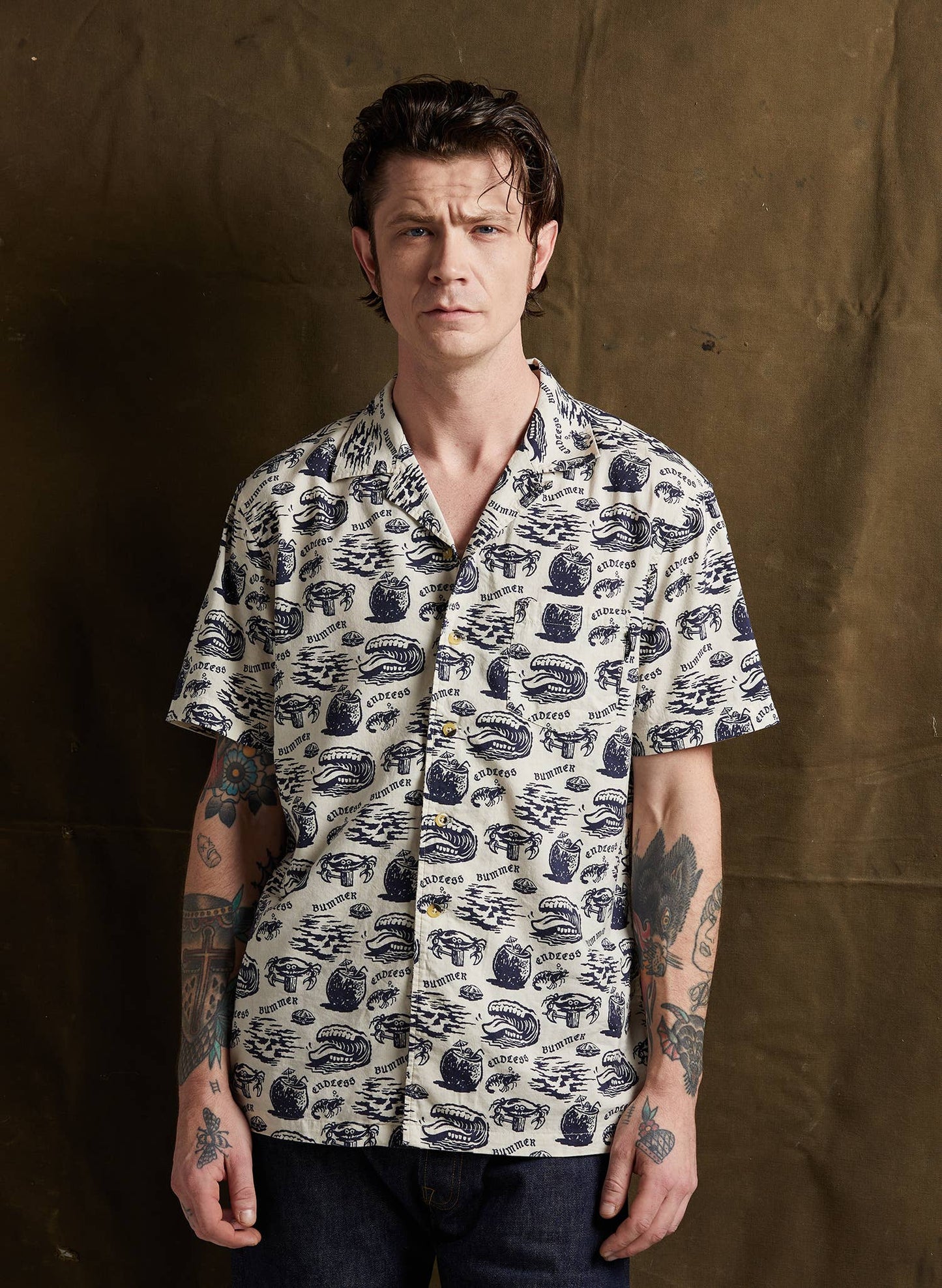 Mens Silverfall Endless Bummer Buttondown Shirt