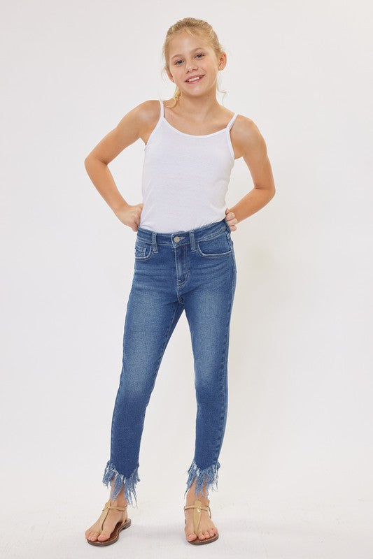 Girls Kancan Fringe Skinny Jeans