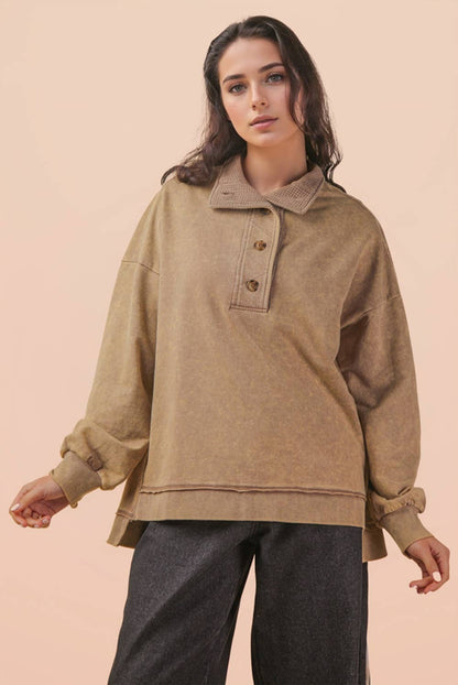 Runa Mineral Button Top