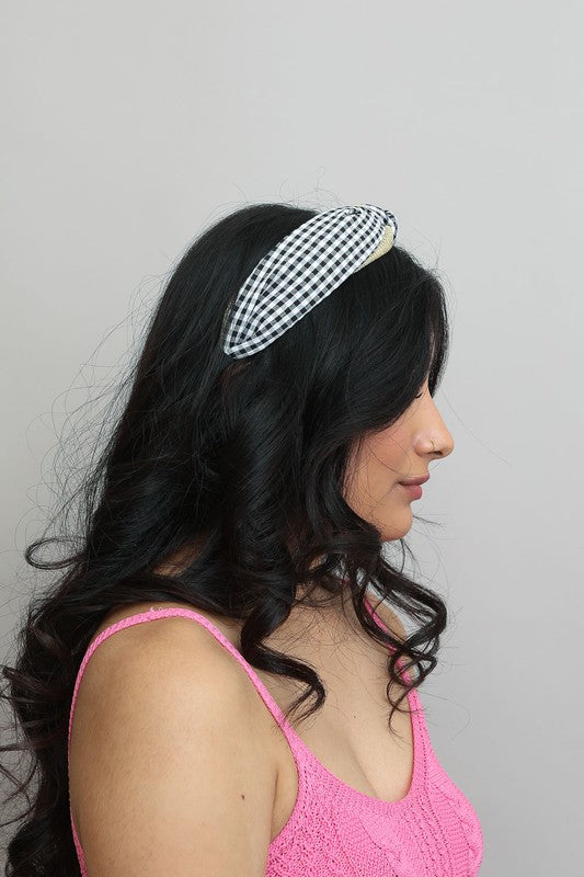 Gingham Knot Headband