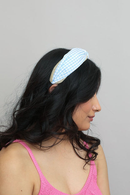 Gingham Knot Headband