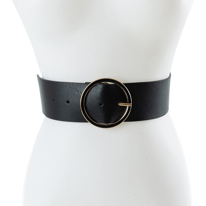 Wide Ring Leather Belt