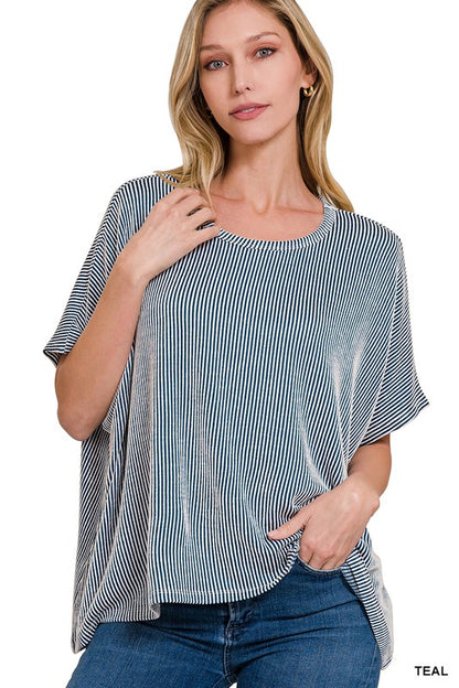 Burlington Contrast Ribbed Top