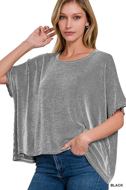 Burlington Contrast Ribbed Top