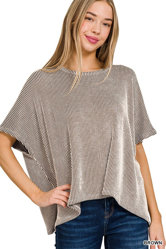 Burlington Contrast Ribbed Top