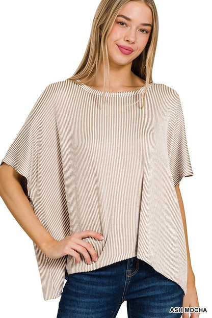 Burlington Contrast Ribbed Top