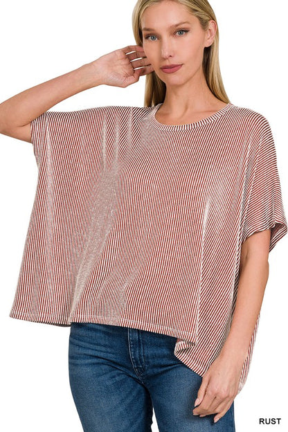 Burlington Contrast Ribbed Top