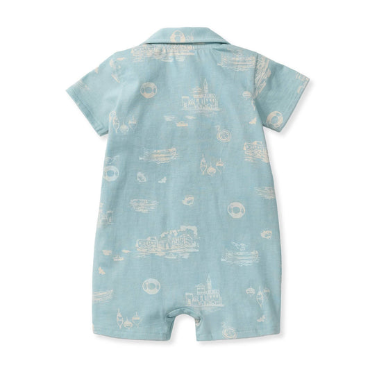 Baby Boys Burt's Bees Port Town Romper
