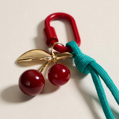 Carabiner Rope Cherry Bag Charm
