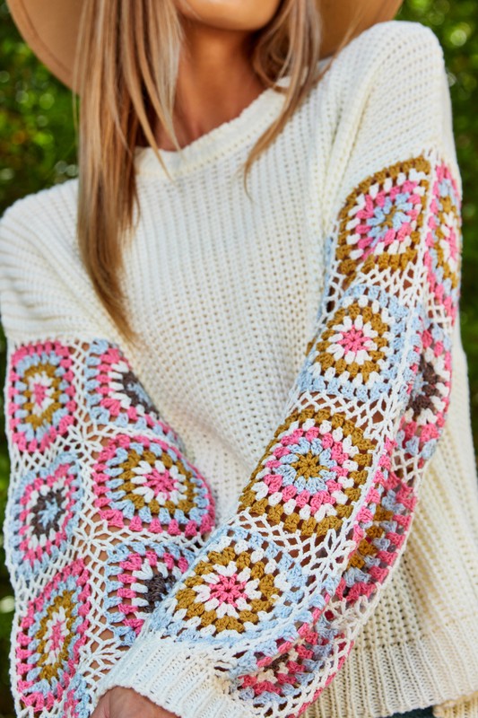 Patchwork Crochet Sweater