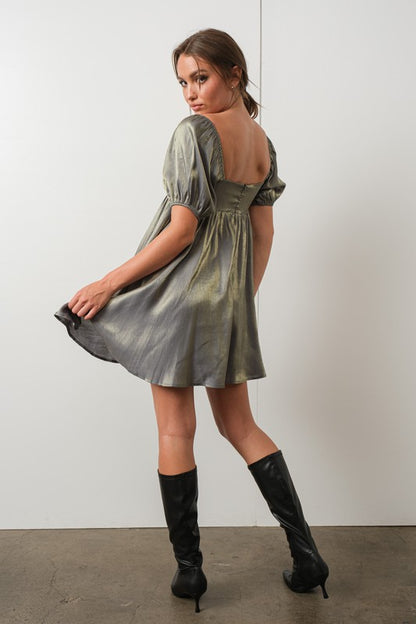 Lorelai Shimmer Babydoll Dress