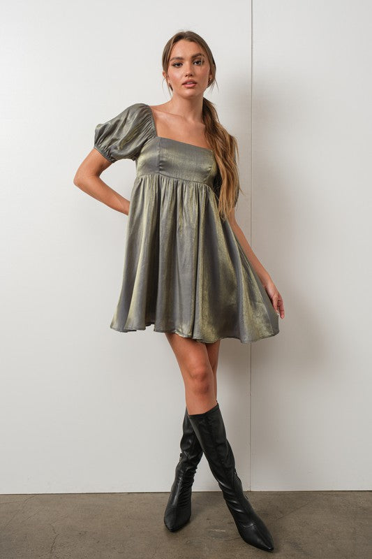 Lorelai Shimmer Babydoll Dress