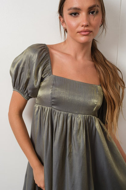 Lorelai Shimmer Babydoll Dress