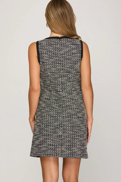 Rain Woven Decade Black Mini Dress