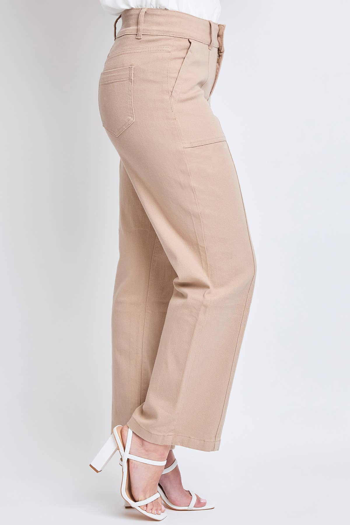 YMI Royalty Missy Khaki Wide Leg Jean