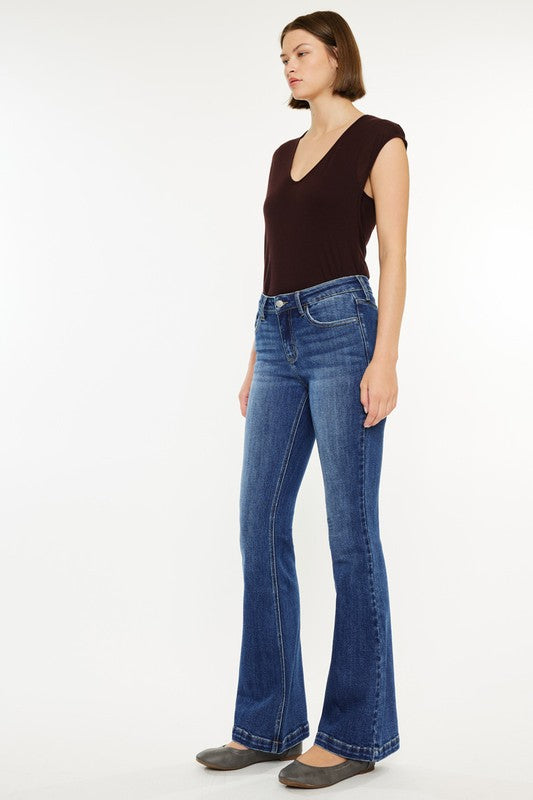 Kancan Annie Petite Mid Rise DW Flare Jeans