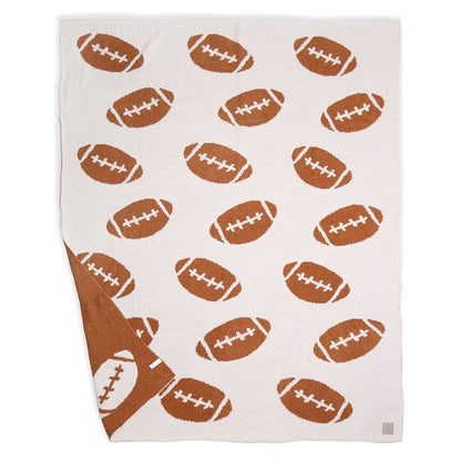 Football Microfiber Throw Blanket
