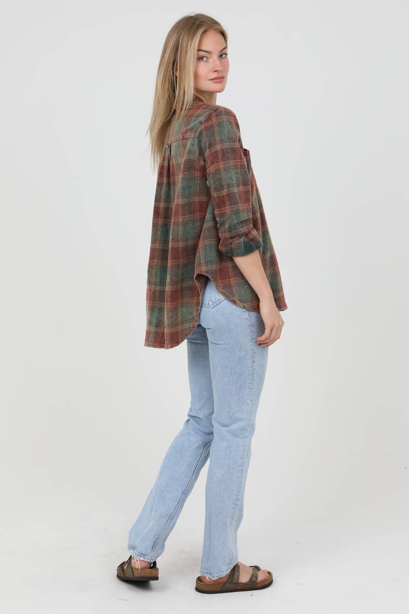 Carmen Plaid Flannel Buttdown
