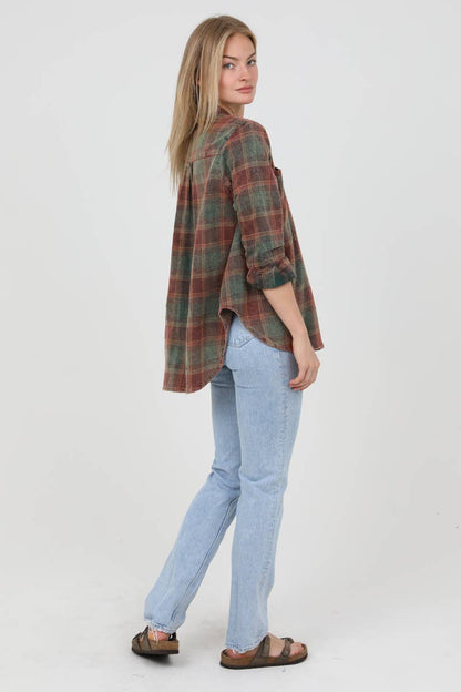 Carmen Plaid Flannel Buttdown