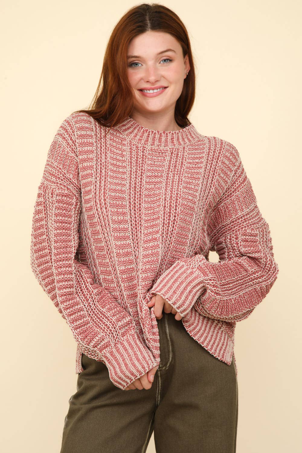 Hewlett Chenille Two-Tone Sweater