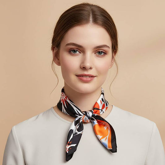 Cameron Tropical Floral Satin Scarf