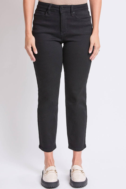 YMI Royalty Missy Slim Straight Black Jeans