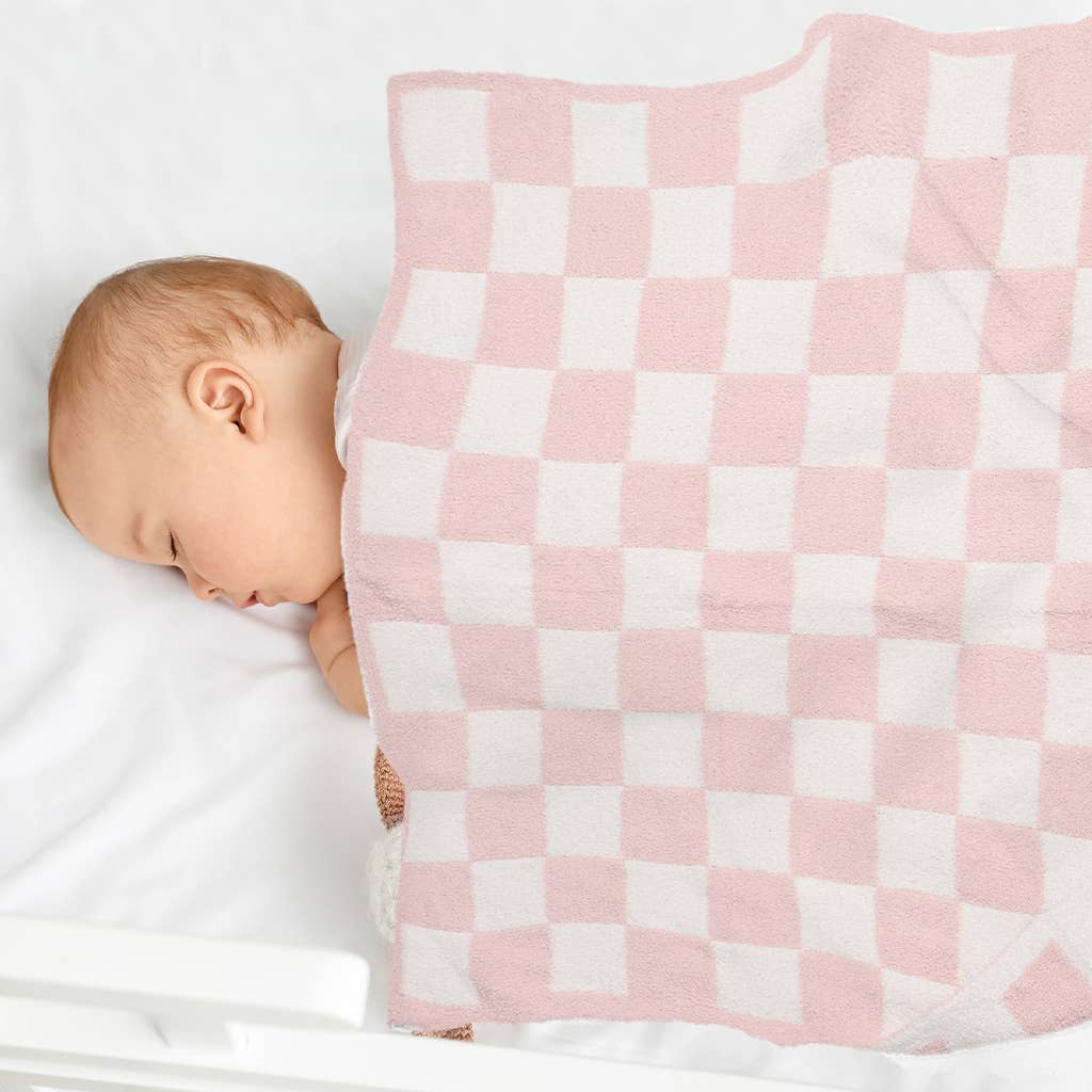 Baby Checkered Microfiber Blanket