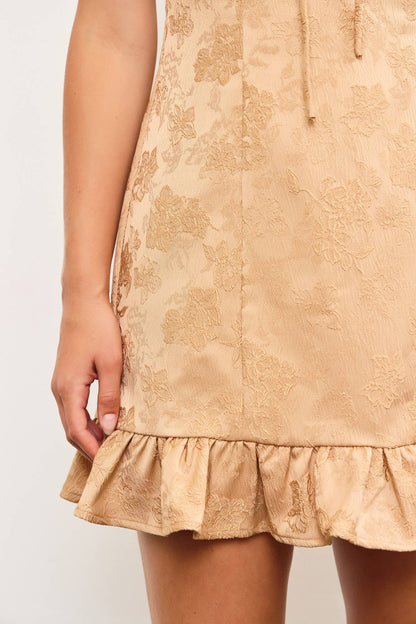 Sienna Tan Jaquard Dress