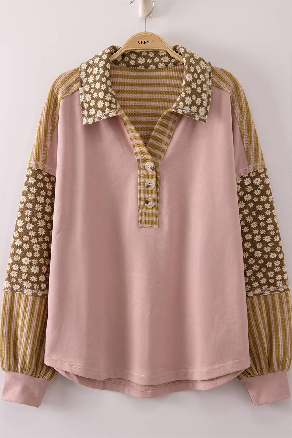 Meredith Floral & Stripe Rugby Top