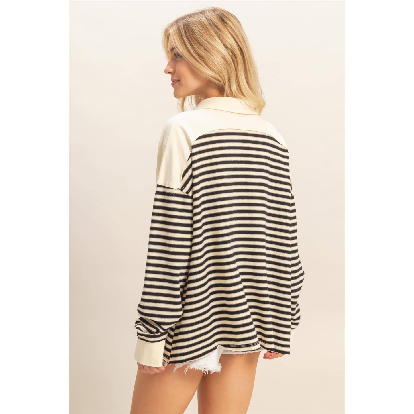 Maren Striped Oversized Top
