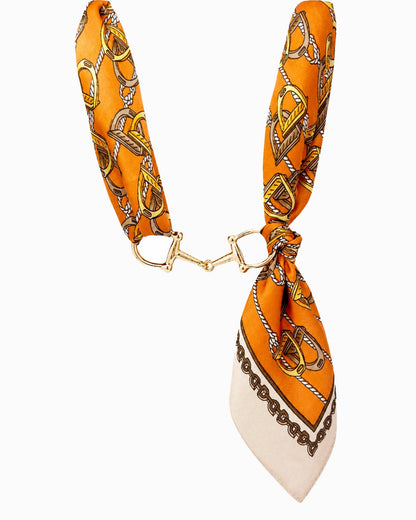Darlene Scarf Western Horsebit Necklace