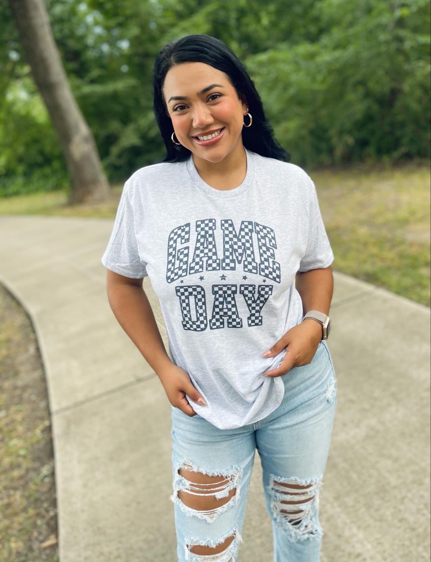 Game Day Checkered Tee