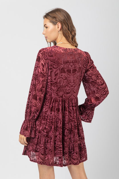 Stardust Burnout Velvet Dress