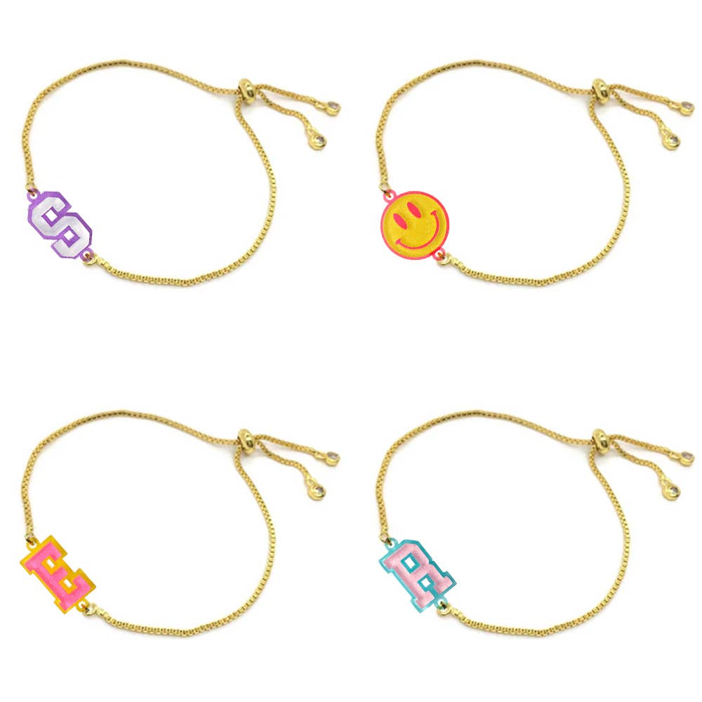 Varsity Letter Charm Bracelet