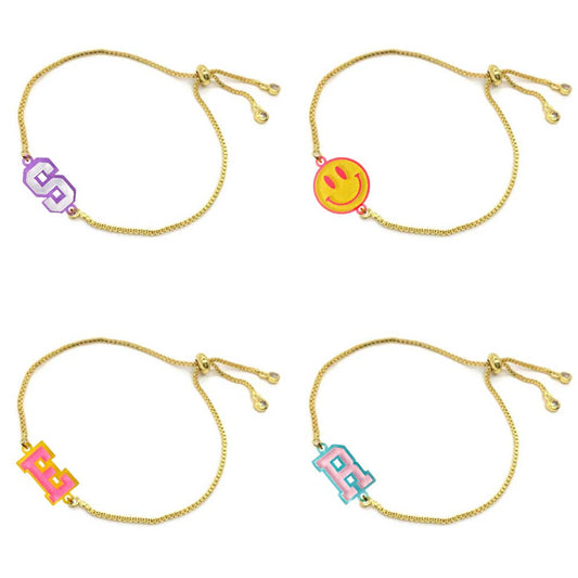 Varsity Letter Charm Bracelet