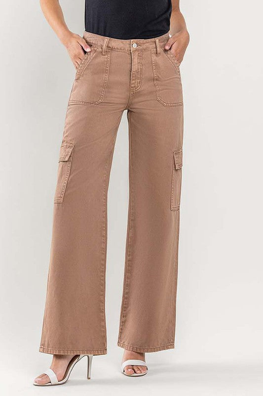 **SALE!** Olivia Vervet Wide Leg Cargo Pants