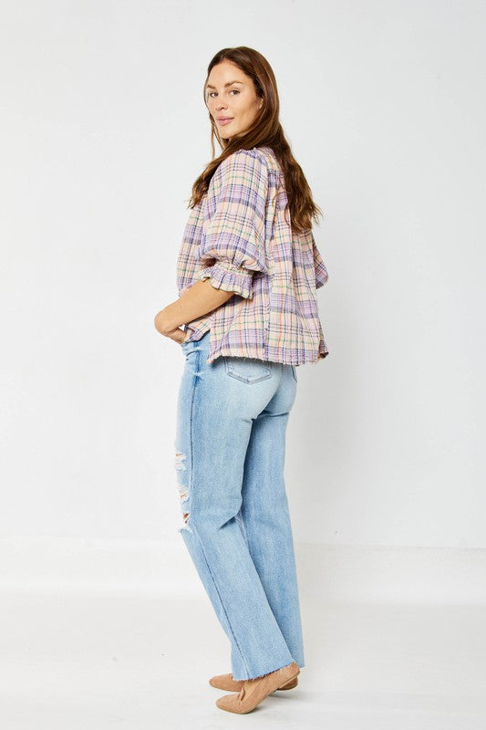 Magic Judy Blue Tummy Control Light 90s Straight Jeans (Plus only)