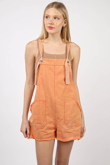 Cascade Knot Strap Frayed Romper