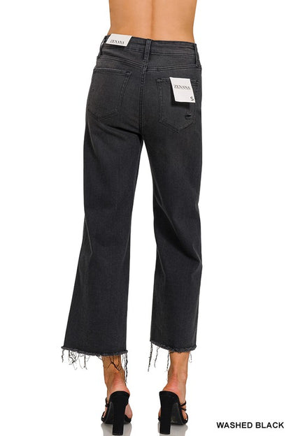 Zenana Atlas Black Wide Leg Jeans