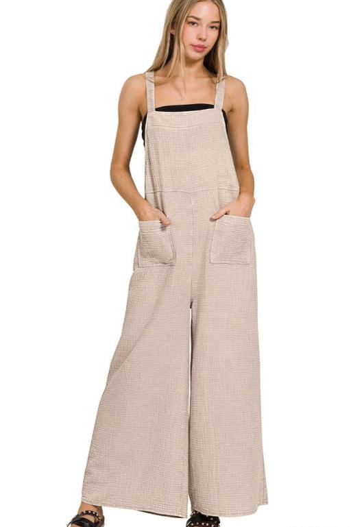 Hazelton Muslin Wide Leg Jumpsuit
