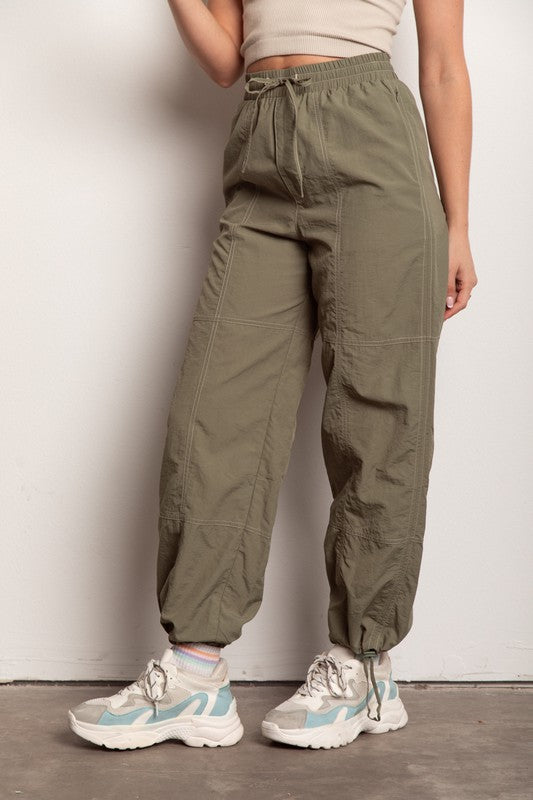 Banff Parachute Windbreaker Wide Leg Pants