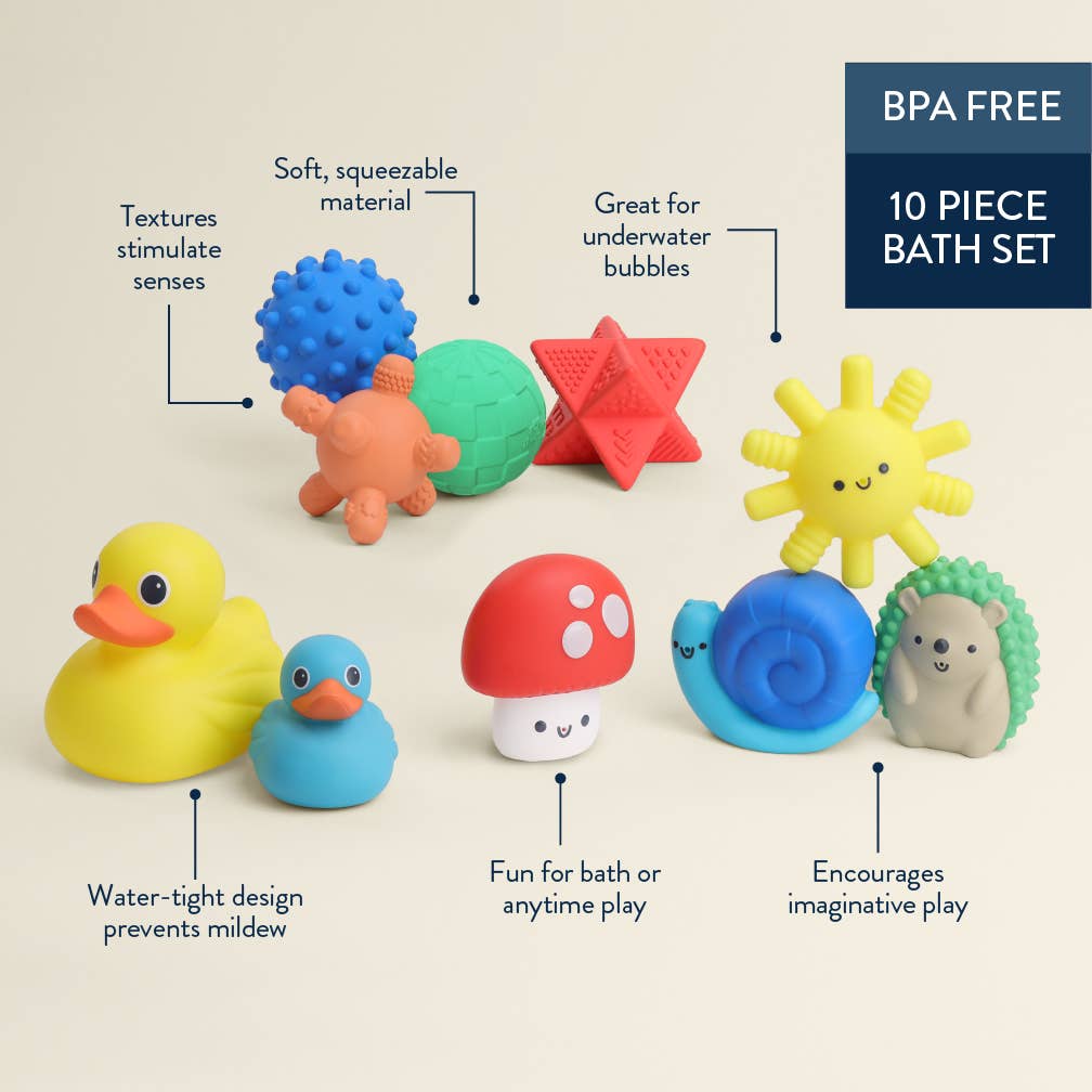 Itzy Ritzy Splash Gift Set™ Soft Bath + Water Toys