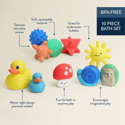 Itzy Ritzy Splash Gift Set™ Soft Bath + Water Toys