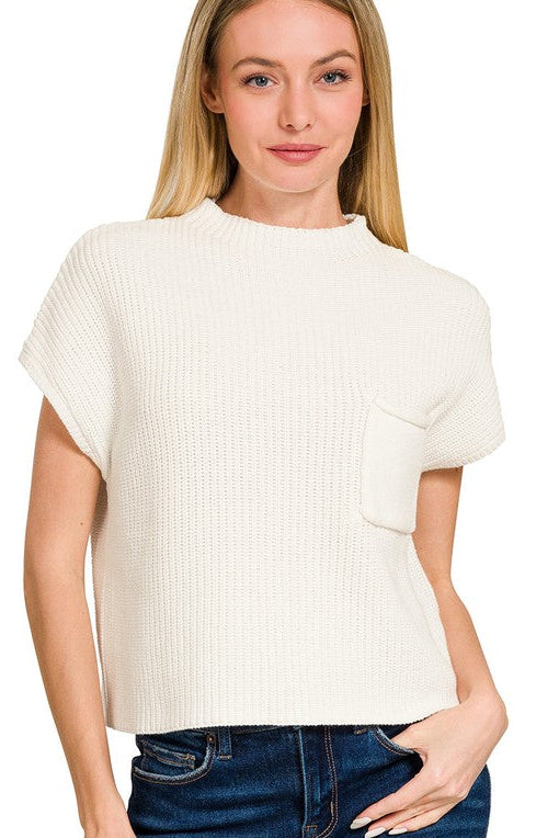 Coronado Mid Length Short Sleeve Sweater Top