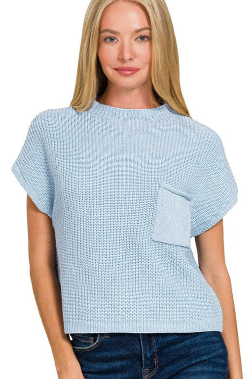 Coronado Mid Length Short Sleeve Sweater Top