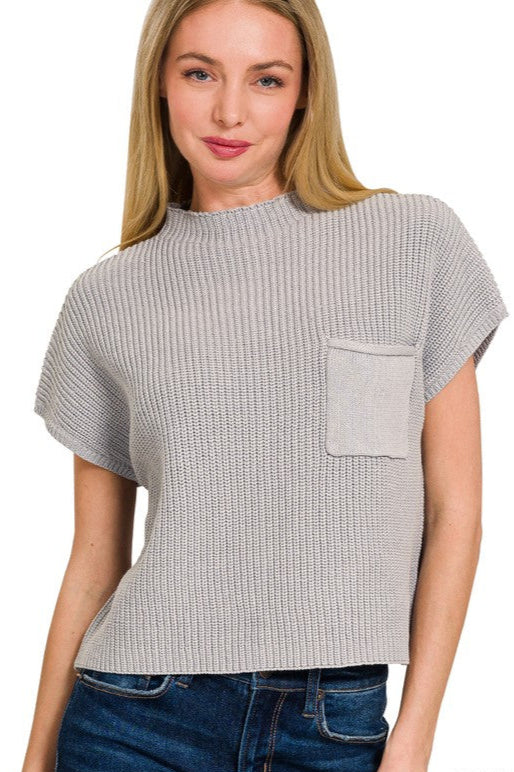 Coronado Mid Length Short Sleeve Sweater Top