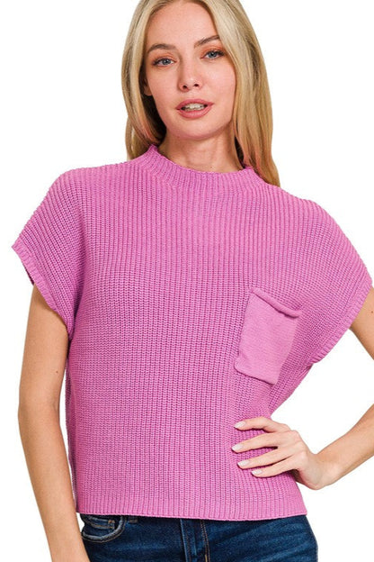 Coronado Mid Length Short Sleeve Sweater Top