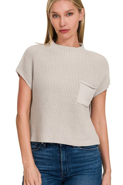 Coronado Mid Length Short Sleeve Sweater Top