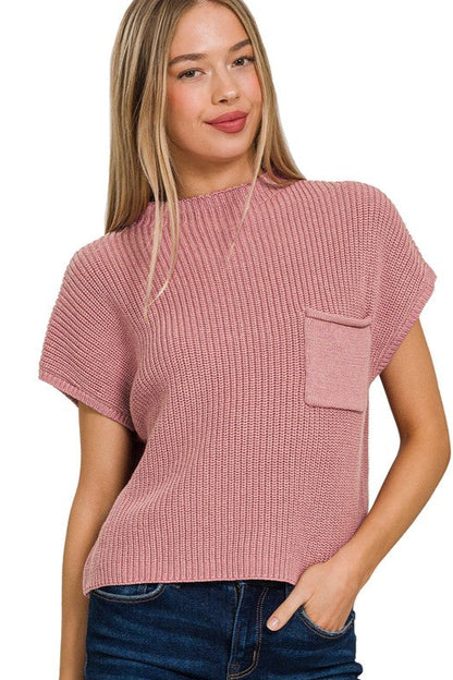 Coronado Mid Length Short Sleeve Sweater Top